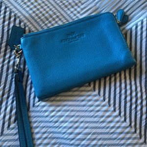Coach Wristlet with Double Zipper .
